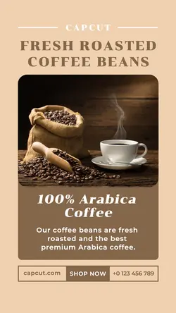 Coffee Beans Product Display Instagram Story