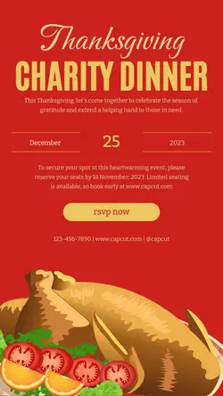 Thanksgiving Charity Dinner Instagram Story