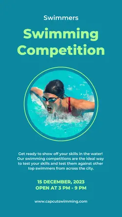 Swim Competition Promotion Instagram Story