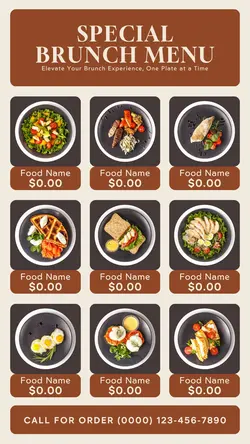 special brunch menu instagram story