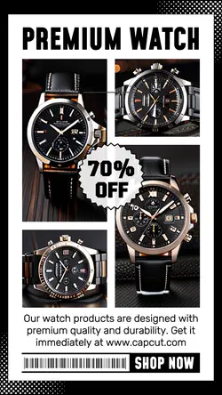 Fashion Industry Premium Watch Promotion Instagram Story