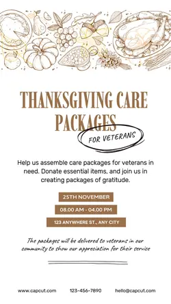 Thanksgiving Charity Event Tiktok Post
