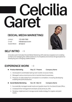 Non-Marketing Resume White Minimalist