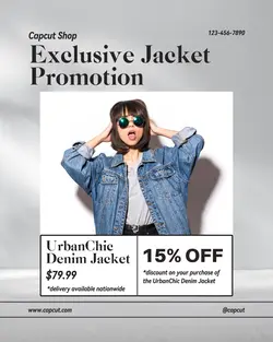 Fashion Industry Jacket Jeans Promotion Instagram Portrait