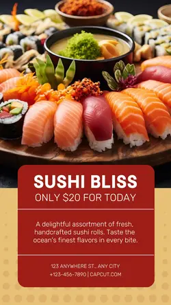 Food Product Sushi Instagram Story