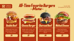 Food Burger Menu Facebook Ad