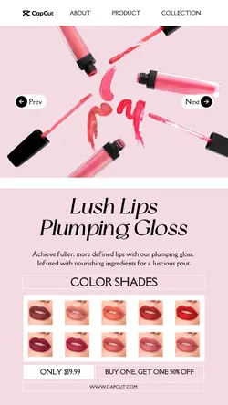 Beauty Lipgloss Promotion Instagram Story