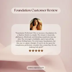 Beauty and Personal Care Foundation Make Up Testimonial Review Instagram Post