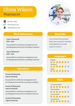 Business Pharmacist Resume