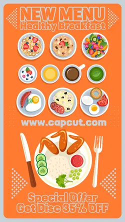 Food New Menu Breakfast Discount Instagram Story