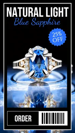Blue Sapphire Diamond jewelry sale instagram story