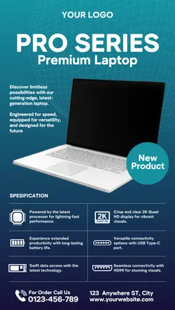 Electronics Laptop Product Display Instagram Story