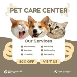 Pet Care Center Promotion Instagram Post