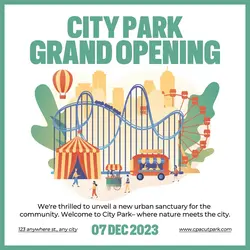 City Park Grand Opening Promotion Instagram Post