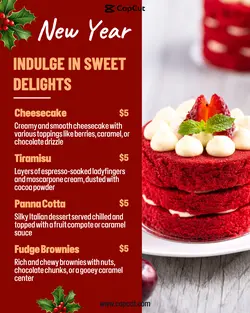 Dessert Menu Display Instagram Portrait