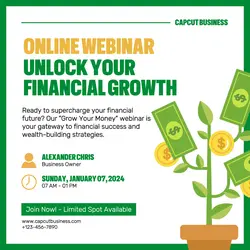 Webinar Financial Growth Promotion Instagram Post