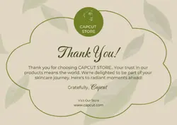 Non-marketing Thank you card