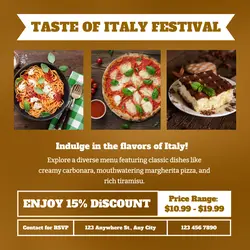 Food Promotion italy festival food instagram post