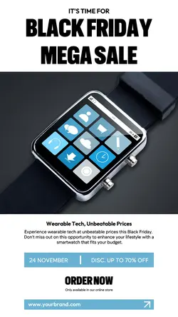 Black Friday Smartwatch Sale Instagram Story
