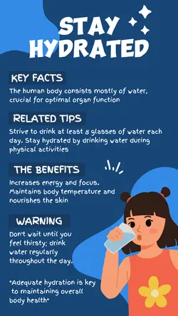 Stay Hydrated Healthy Infographics Instagram Story