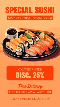 Sushi Food Promotion Instagram Story