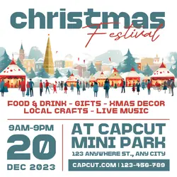 Christmas Market Promotions Poster Template Instagram Post