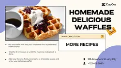Foods & Waffle Tutorial display Minimalist
