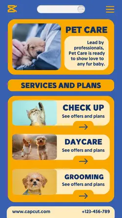 Pets - Pet Care Mobile Landing Website
