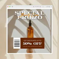 Beige Minimalist Promo Beauty Care Instagram Post