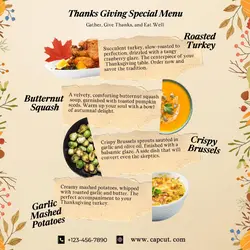 Thanksgiving Special Menu Instagram Post