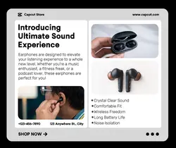 Electronics Earphones Facebook Post
