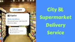 Services Supermarket Delivery Display Minimalist