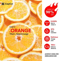 Foods & Beverage Orange Promotion Minimalist