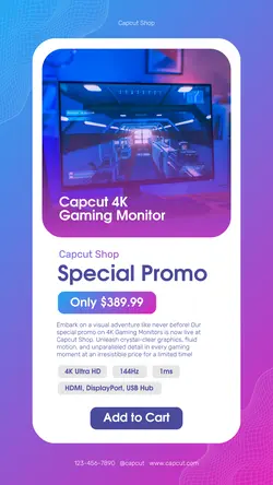 Electronic Gaming Monitor Promo Instagram Story