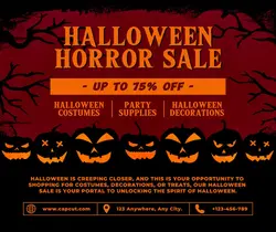 Halloween Horror Sale Poster Promotion FB Post