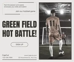 Sports fitness Football Registration Minimalism