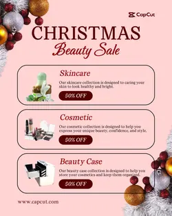 Christmas Beauty Sale Instagram Post