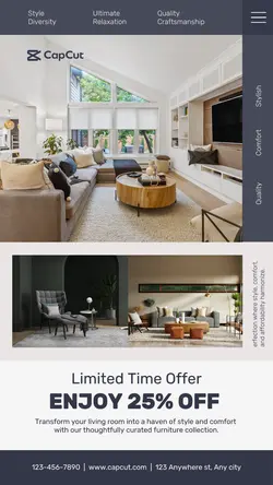 Interior design promotion instagram story