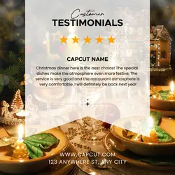 Customer Feedback Christmas Dinner Instagram Post