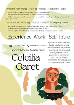 Non-Marketing Resume White Illustration