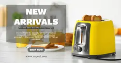 Electronics New Arrivals Toaster Promotion Facebook Ads