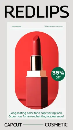 Red Lipstick Discount Tiktok Post