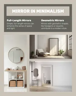 Household Mirror in Minimalism Display