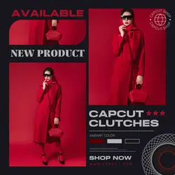 FASHION NEW PRODUCT CLUTCH RED