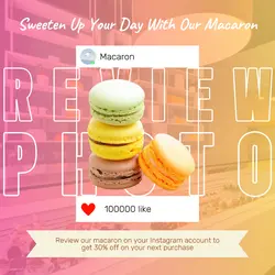 Dessert Macaron Promotion Instagram Post