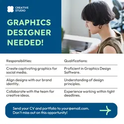 Graphics Designer Recruitment Instagram Post