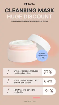 Beauty & Personal care Discount event Cleansing mask Redesign