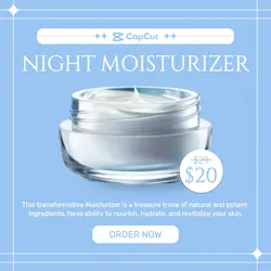 beauty skincare night moisturizer product display
