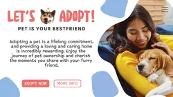 Pet Services Adopt Promotion Minimalist Display