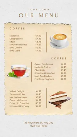 Food Promotion Cafe Menu Instagram Story